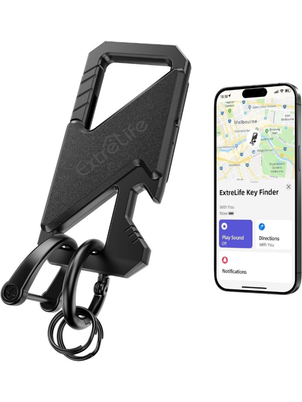 Heavy Duty Keychain with Bottle Opener & Apple Find My Compatibility